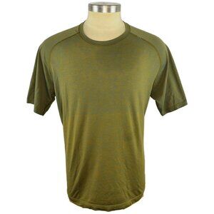 lululemon Metal Vent Tech Short Sleeve Size XXL in Capture Blue & Gold Spice